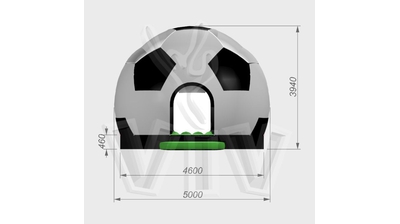 Замок «Футбол» с крышей